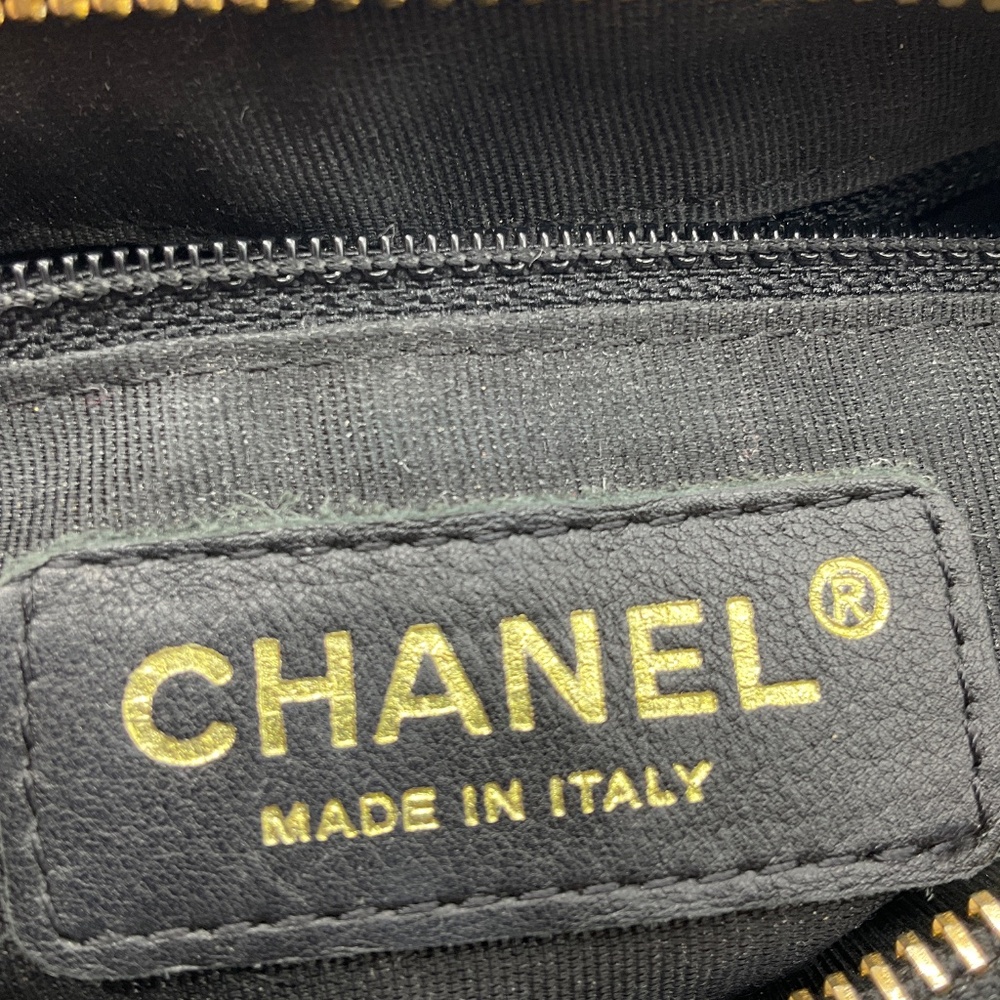 CHANEL BLACK / GOLD HARDWARE CC LOGO QUILTED CAVIAR LEATHER TIMELESS POCHETTE SH - Picture 13 of 16